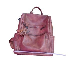 Large leather rucksack backpack Bohemian